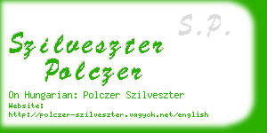 szilveszter polczer business card